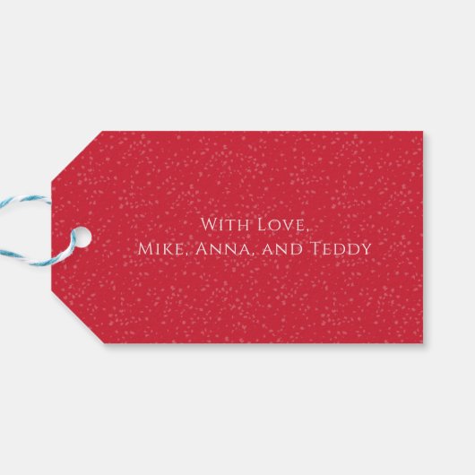 Kerstmis Moderne Foto Calligrafie Script Liefde Cadeaulabel (Achterkant Horizontaal)