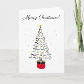 Kerstmis Moderne Kerstboom Kaart (Voorkant)
