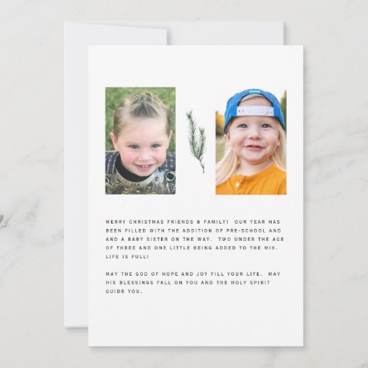 Kerstmis - Moderne, kleurrijke multi-foto (Achterkant)