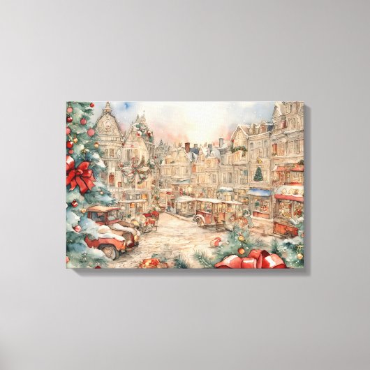 Kerstmis Moderne Kleurrijke Verpakte Kunst Canvas  (Voorkant)