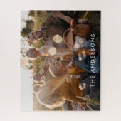 Kerstmis moderne minimale fotocollage cadeau uniek legpuzzel (Verticaal)