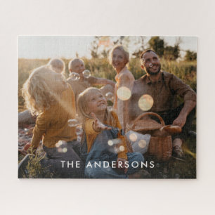 Kerstmis moderne minimale fotocollage cadeau uniek legpuzzel