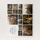 Kerstmis moderne minimale fotocollage cadeau uniek legpuzzel (Verticaal)
