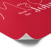 Kerstmis moderne rode familie poster (Hoek)