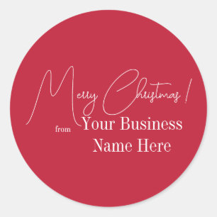 Kerstmis Moderne Rode Zaken Ronde Sticker