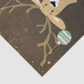 Kerstmis Moderne Rustieke Winter Herten Vakantie P Tissuepapier (Detail)