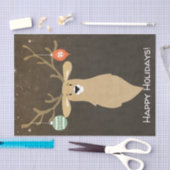 Kerstmis Moderne Rustieke Winter Herten Vakantie P Tissuepapier (Craft)