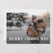 Kerstmis Moderne typografie, tekstfoto Feestdagenkaart (Voorkant)