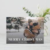 Kerstmis Moderne typografie, tekstfoto Feestdagenkaart (Staand voorkant)