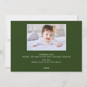 Kerstmis Moderne typografie, tekstfoto Feestdagenkaart (Achterkant)