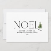 Kerstmis moderne typografie zakelijk feestdagenkaart (Voorkant)