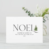 Kerstmis moderne typografie zakelijk feestdagenkaart (Staand voorkant)