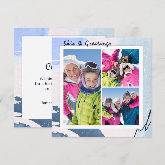 Kerstmis Moderne winter 3 Foto (Voorkant / Achterkant)