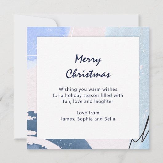 Kerstmis Moderne winter 3 Foto (Achterkant)