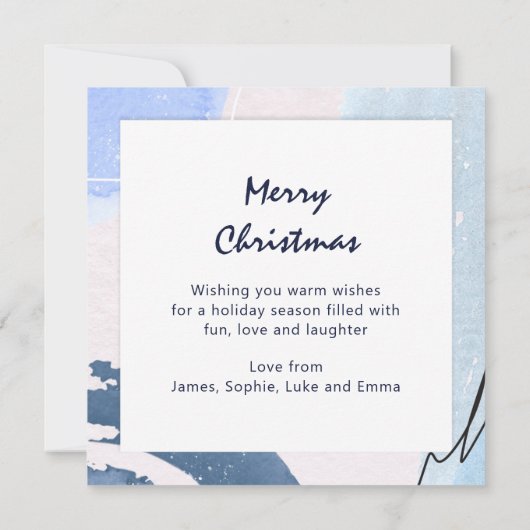 Kerstmis Moderne winter 3 Foto (Achterkant)