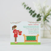 Kerstmis Moeder Baby Shower Feest Uitnodigingen (Staand voorkant)