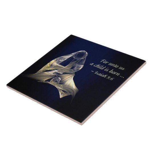 Kerstmis - moeder en kind tegeltje (Zijkant)