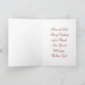 Kerstmis Moeder En Vader Vakantiekaart Feestdagen Kaart (Binnen)