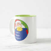 Kerstmis Mok 11 oz. Santa Claus personaliseren (Voorkant links)