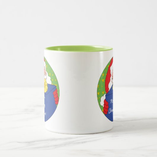 Kerstmis Mok 11 oz. Santa Claus personaliseren (Center)