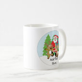Kerstmis Mok 11 oz. Santa Reindeer personaliseren (Voorkant rechts)