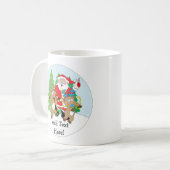 Kerstmis Mok 11 oz. Santa Reindeer personaliseren (Voorkant links)