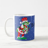 Kerstmis Mok 11 oz. Stars "TySANTAsaurus Rex" (Links)