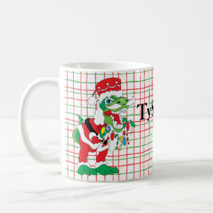 Kerstmis Mok 11 oz. "TySANTAsaurus Rex"