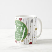 Kerstmis Mok 11 oz. "Versieringen en sterren" (Voorkant rechts)