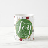 Kerstmis Mok 11 oz. "Versieringen en sterren" (Center)