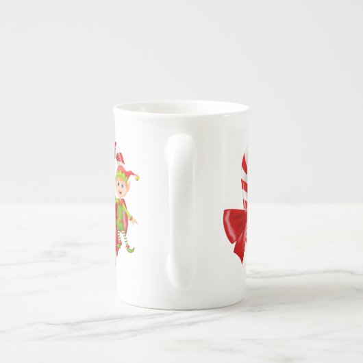 Kerstmis, Mok Elf, vrolijk kerstfeest (Achterkant)