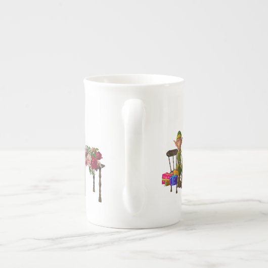 Kerstmis, Mok Elf, vrolijk kerstfeest (Achterkant)