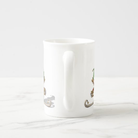 Kerstmis, Mok Elf, vrolijk kerstfeest (Achterkant)