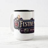 Kerstmis Mok in Festive Modus (Voorkant links)