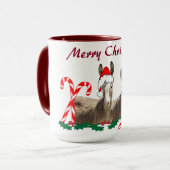 Kerstmis, mok in het wild, ezels (Voorkant links)