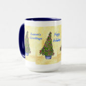 Kerstmis Mok Iris (Voorkant links)