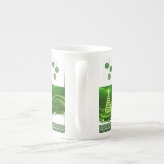 Kerstmis, Mok, kerstboom Porselein Kop (Achterkant)