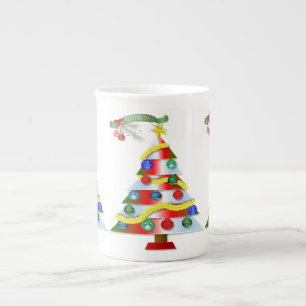 Kerstmis, Mok, kerstboom Porselein Kop