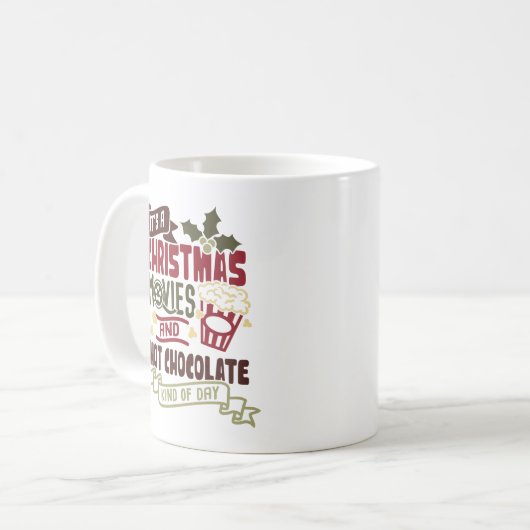 Kerstmis Mok kerstfilms bekijken (Voorkant links)