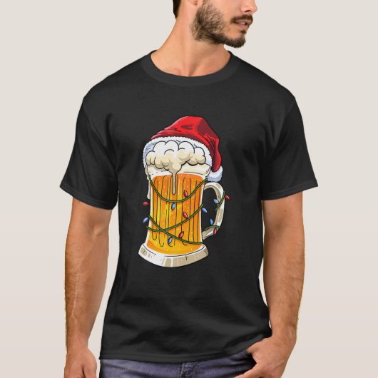 Kerstmis Mok kerstman kerstmis kerstmis lichte Man T-shirt (Voorkant)
