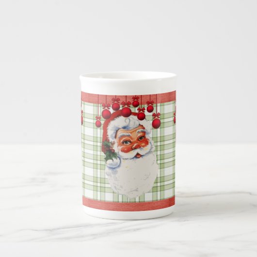 Kerstmis Mok, kerstman Porselein Kop (Voorkant)