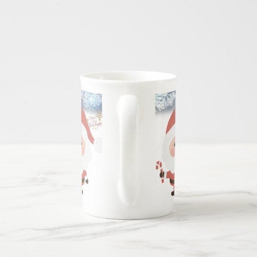 Kerstmis Mok, kerstman Porselein Kop (Achterkant)