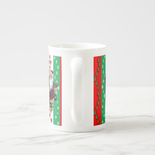 Kerstmis Mok, kerstman Porselein Kop (Achterkant)