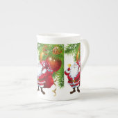 Kerstmis Mok, kerstman Porselein Kop (Voorkant rechts)