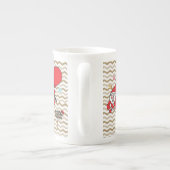 Kerstmis, Mok, Kerstman, prettige kerst Porselein Kop (Achterkant)