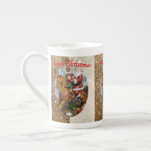 Kerstmis, Mok, Kerstman, prettige kerst Porselein Kop