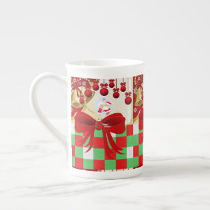 Kerstmis, Mok, Kerstman, prettige kerst Porselein Kop