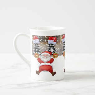 Kerstmis, Mok, Kerstman, prettige kerst Porselein Kop