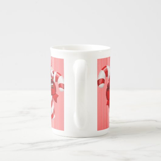 Kerstmis, Mok, kerstman, snoepriet Porselein Kop (Achterkant)