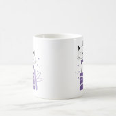 Kerstmis Mok met kattenkat (Paars) (Center)